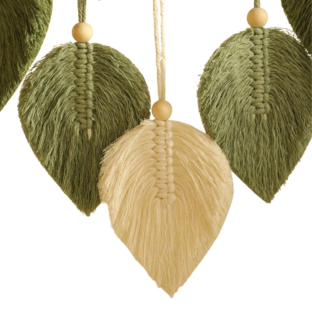 hanging wall shelf with cotton rope and wooden display board