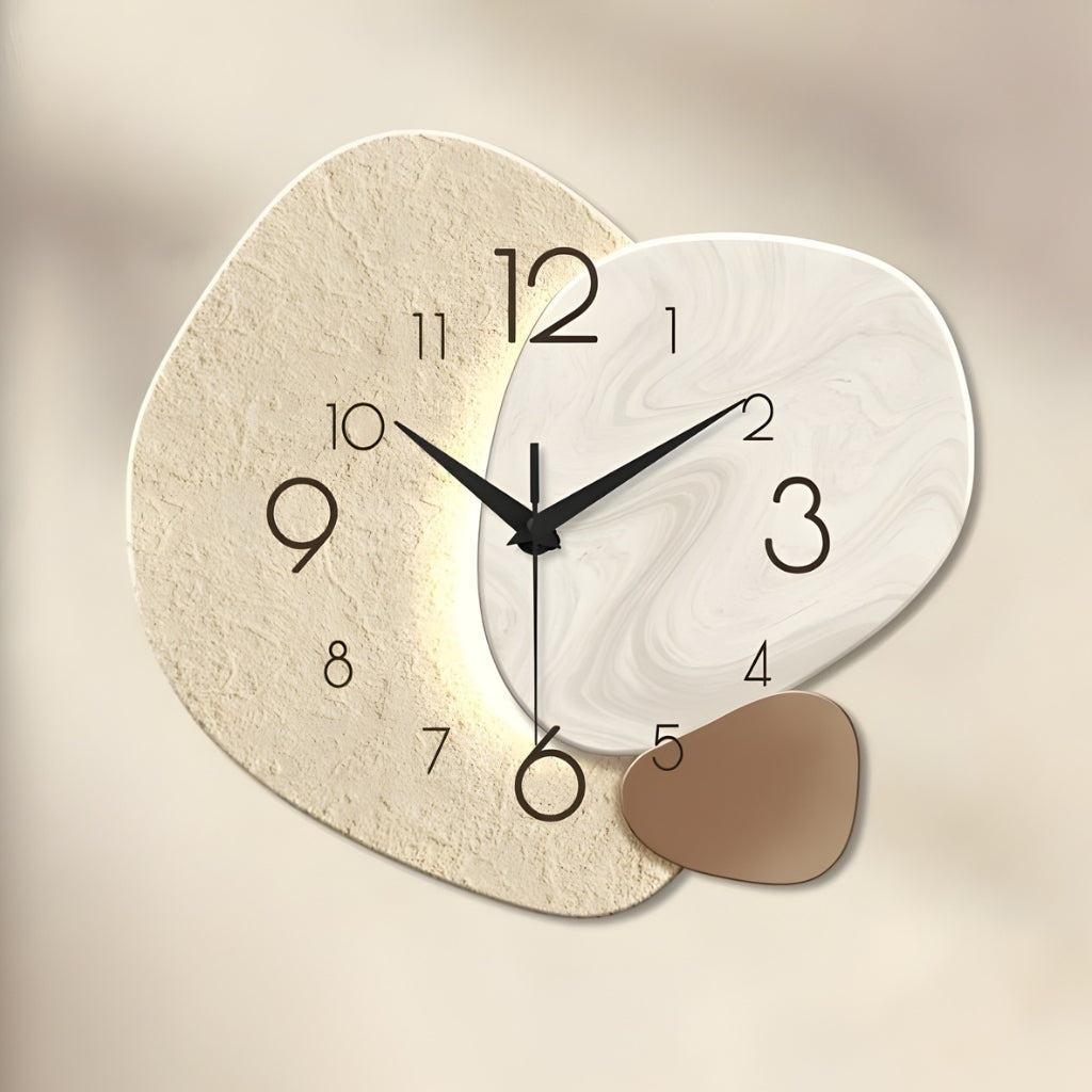 decorative wall clock for living room with geometric face design