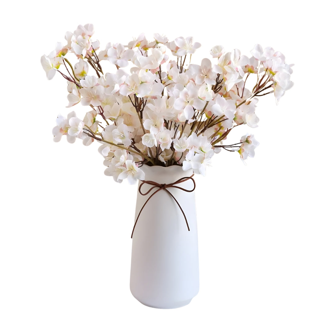 Cherry Blossom Artificial Flowers for home decor pink silk stems