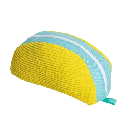 yellow laundry bags mesh shoe wash bag holding sneakers
mesh shoe laundry bag with zipper and blue trim
shoe washing bag shown with a soft bristle cleaning brush
laundry bags mesh organizer for shoes and travel storage
yellow zippered shoe wash bag displayed with sneakers inside
