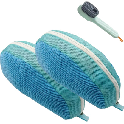 yellow laundry bags mesh shoe wash bag holding sneakers
mesh shoe laundry bag with zipper and blue trim
shoe washing bag shown with a soft bristle cleaning brush
laundry bags mesh organizer for shoes and travel storage
yellow zippered shoe wash bag displayed with sneakers inside