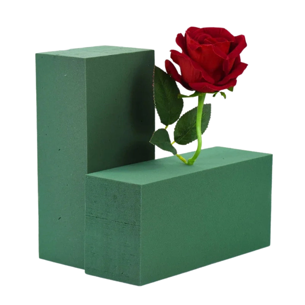 green floral arrangement supplies foam block with size measurements
wet floral foam block shown with 22.8 cm length measurement
rectangular green foam block for flower arranging accessories
floral foam brick for bouquet and centerpiece arrangements
green flower arrangement foam block on white background