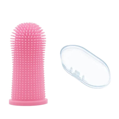 Dog Finger Toothbrush Silicone Pet Tooth Cleaner with Storage Case