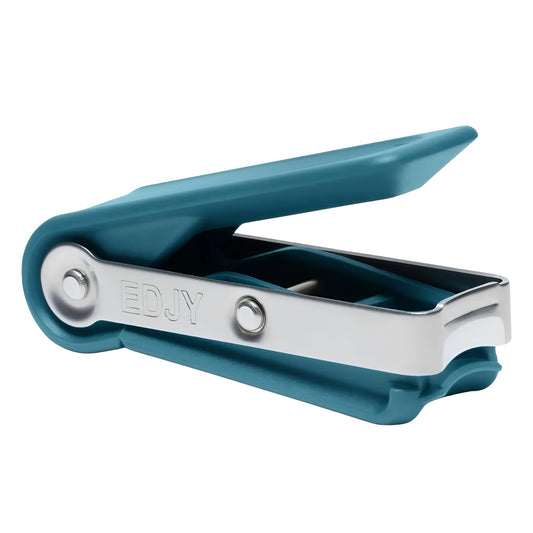 stainless steel Nail Clippers shown with trimming instructions
ergonomic Nail Clippers cutting a fingernail in small sections
fingernail clipper guide showing how to keep nail aligned with blade
precision nail cutter with illustrated use steps
Nail Clippers product image with close up hand demonstration