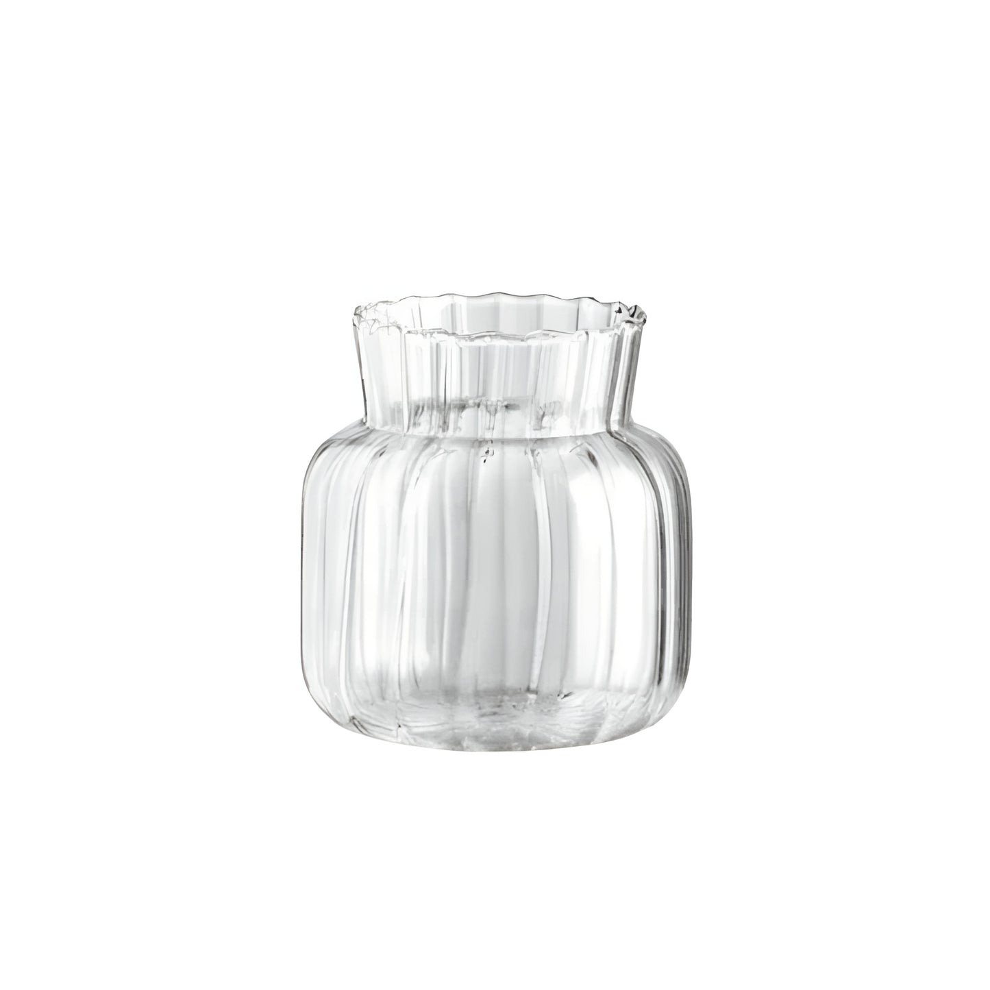 clear glass vases with rose and small white flowers on wooden tray