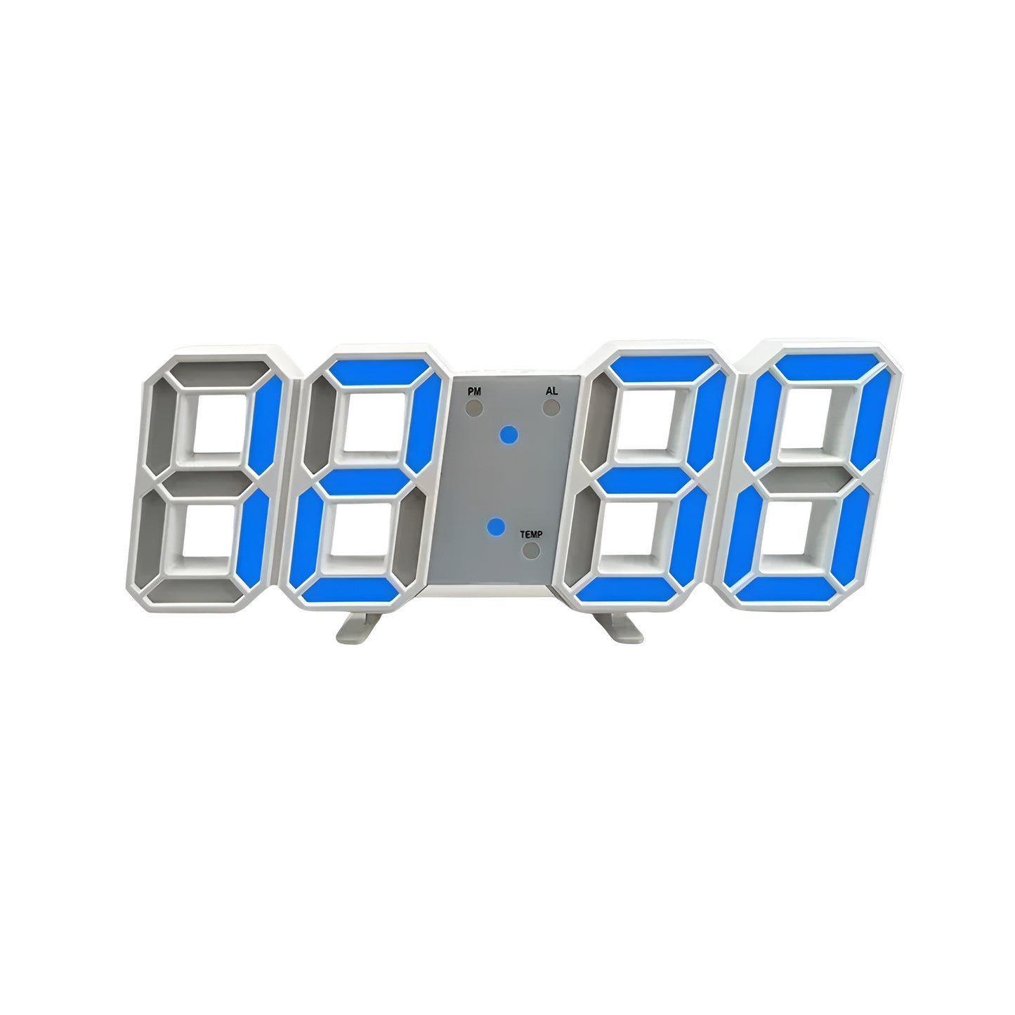 USB powered alarm clock with 3D geometric number design