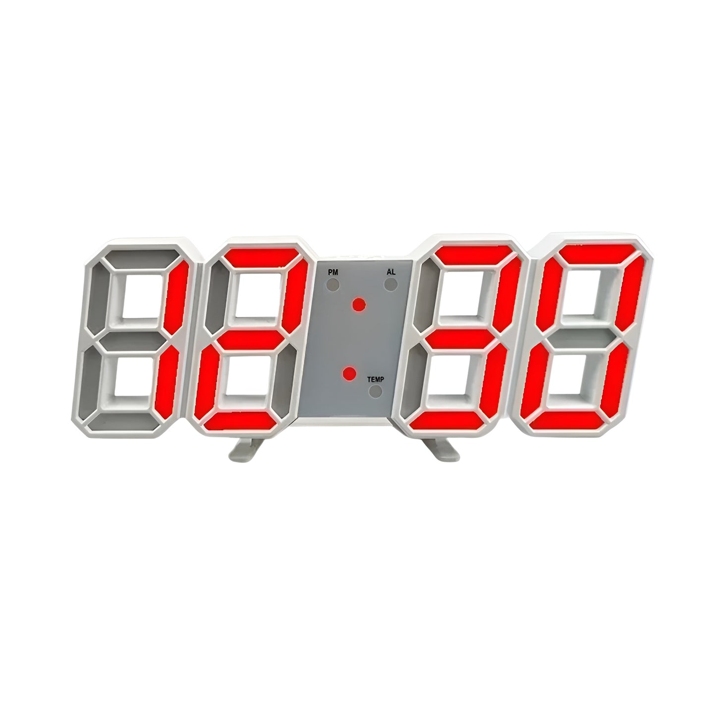USB powered alarm clock with 3D geometric number design