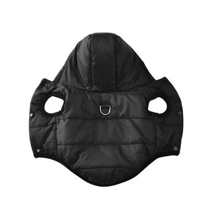 dog coats and jackets for small pets in black color

warm hooded dog jacket for puppies and small breed dogs