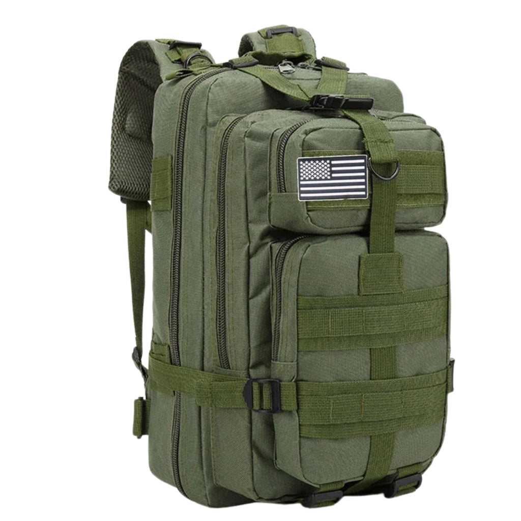 hiking backpacks shown in 25L and 50L sizes with multiple color options
outdoor hiking bag color chart with khaki green black red blue and camouflage backpacks
25L and 50L camping backpack options displayed on a white background
backpacking backpacks in solid and camouflage colors with front pockets
tactical style hiking backpacks with zipper compartments and molle webbing