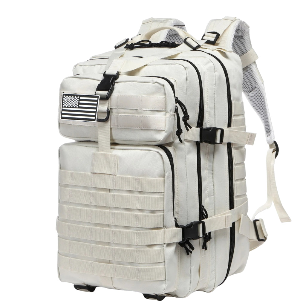 hiking backpacks shown in 25L and 50L sizes with multiple color options
outdoor hiking bag color chart with khaki green black red blue and camouflage backpacks
25L and 50L camping backpack options displayed on a white background
backpacking backpacks in solid and camouflage colors with front pockets
tactical style hiking backpacks with zipper compartments and molle webbing
