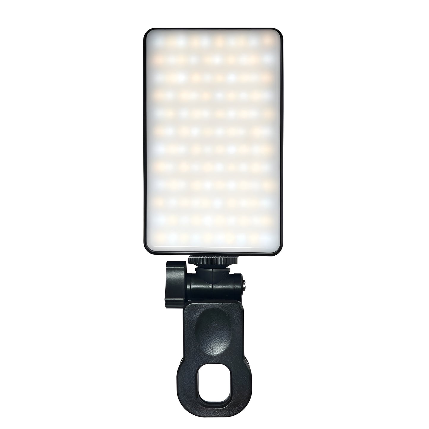 rechargeable LED selfie light with phone and laptop examples