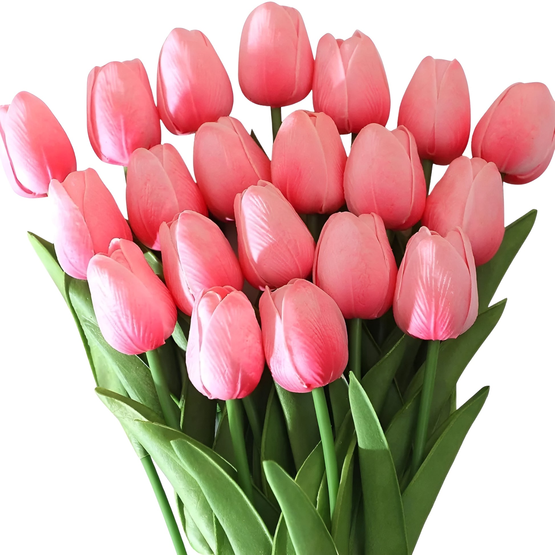 artificial flowers tulip bouquet in white placed in vase on table
realistic fake tulips with green stems arranged for home decor
silk flowers tulip arrangement in multiple colors for decoration
artificial plants tulip bouquet close up showing realistic petals
decorative fake tulips bouquet for wedding or home display