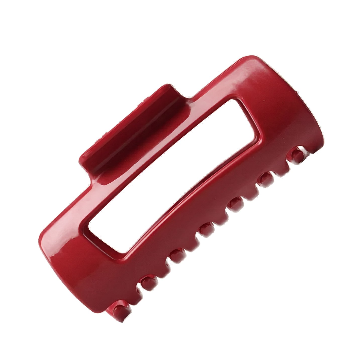 woman wearing a black silicone hair claw clip in an updo
flexible hair claw clips shown in black white khaki and red colors
large black claw clip held in hand beside styled hair
soft silicone hair clips for holding hair in a bun
bendable hair claw clips displayed with nonslip teeth design