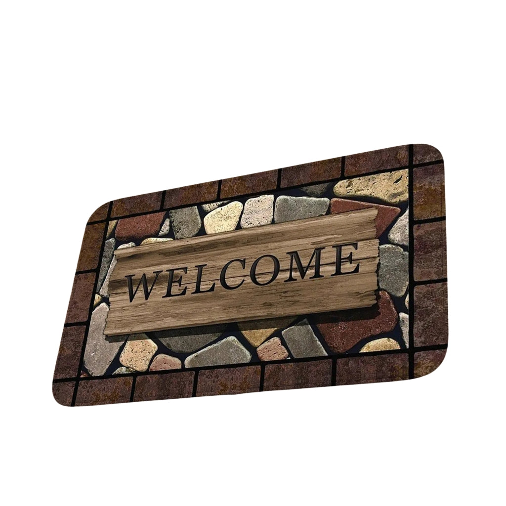 Washable entryway rug style door mat for front door home decor