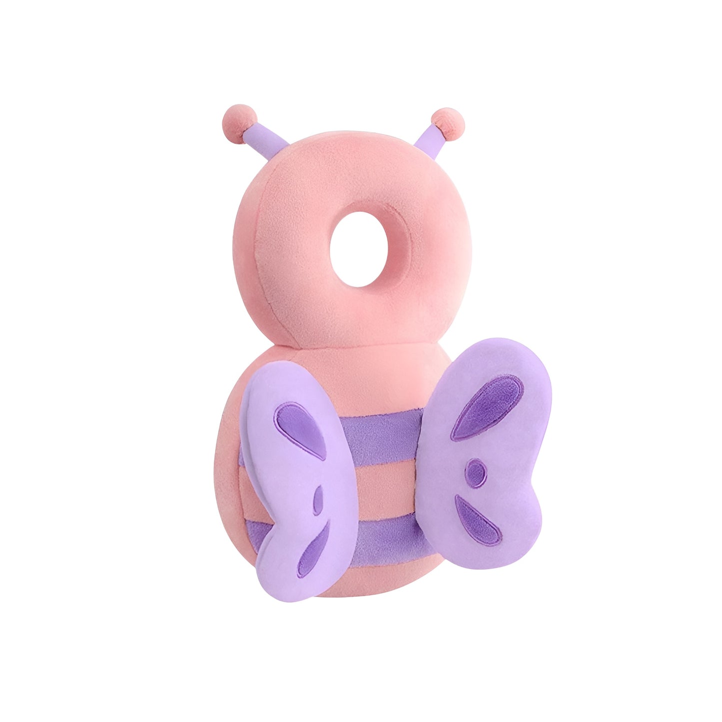 Baby wearing pink head protection pillows back cushion while playing indoors
Toddler with soft cartoon baby head protector pad on their back
Baby head protection pillow with adjustable straps shown on a child
Soft pink toddler safety back cushion worn by a young child
Baby pilow style head protector pad for crawling and walking toddlers