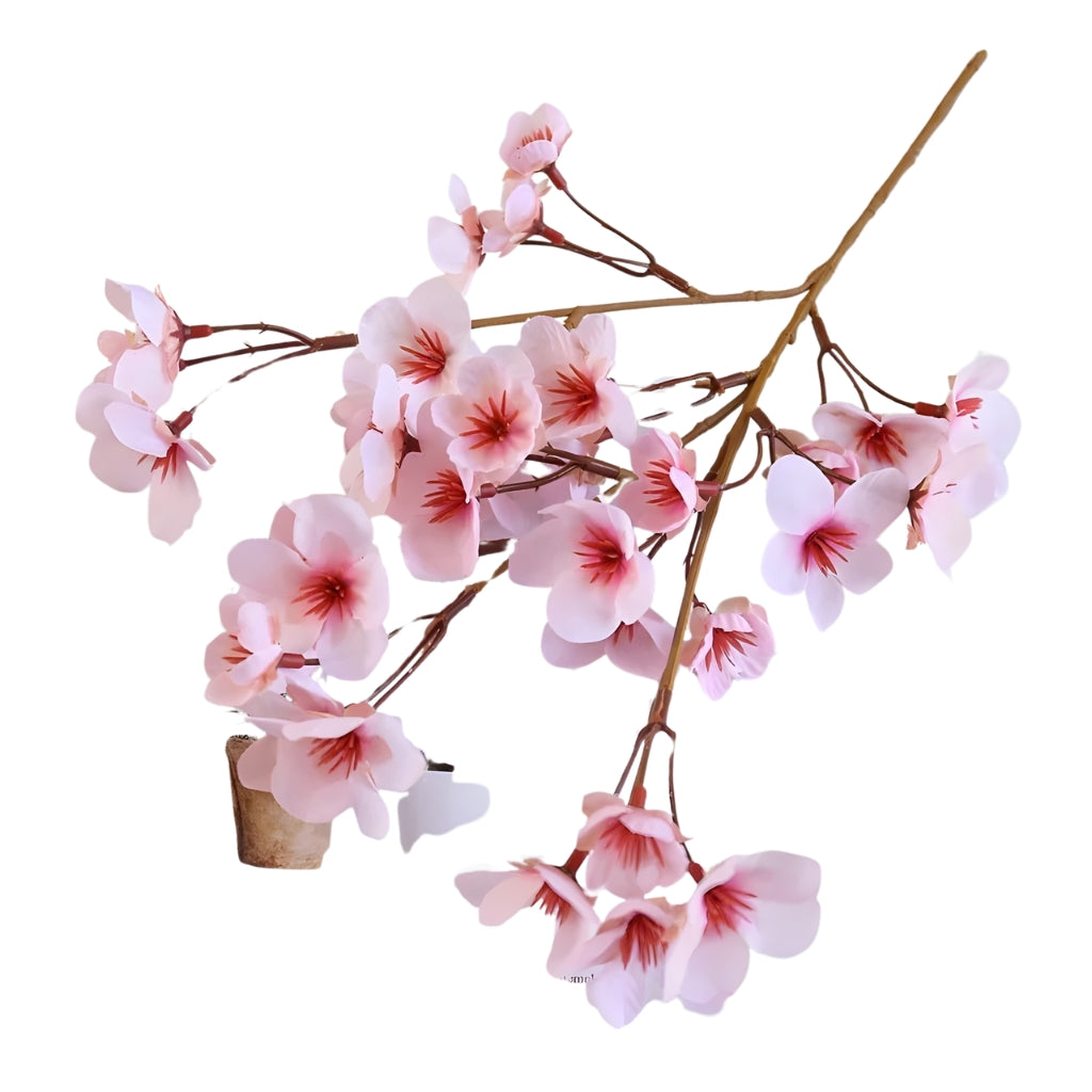Cherry Blossom Artificial Flowers for home decor pink silk stems