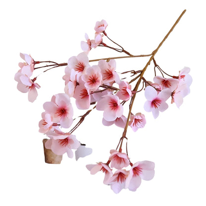 Cherry Blossom Artificial Flowers for home decor pink silk stems