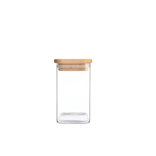 Glass food storage containers with bamboo lids filled with coffee beans and spices
Clear glass storage jars for kitchen ingredients with airtight wooden lids
Glass jars with lids displaying candy, grains, herbs, and seasonings
Airtight glass storage containers with bamboo lids arranged on a white background
Kitchen storage jars with clear glass bodies and natural bamboo tops