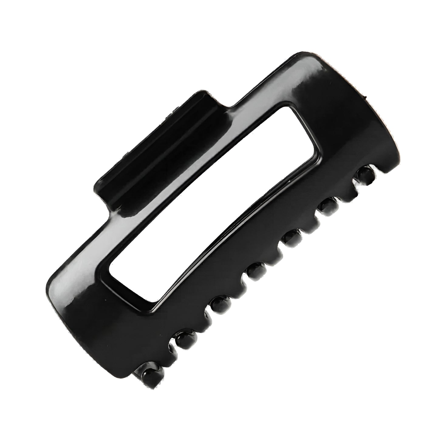 woman wearing a black silicone hair claw clip in an updo
flexible hair claw clips shown in black white khaki and red colors
large black claw clip held in hand beside styled hair
soft silicone hair clips for holding hair in a bun
bendable hair claw clips displayed with nonslip teeth design