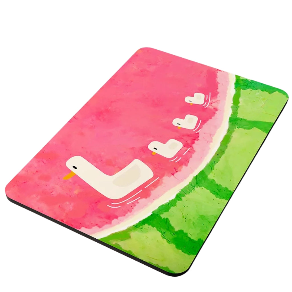quick dry shower mat shown beside a glass shower door