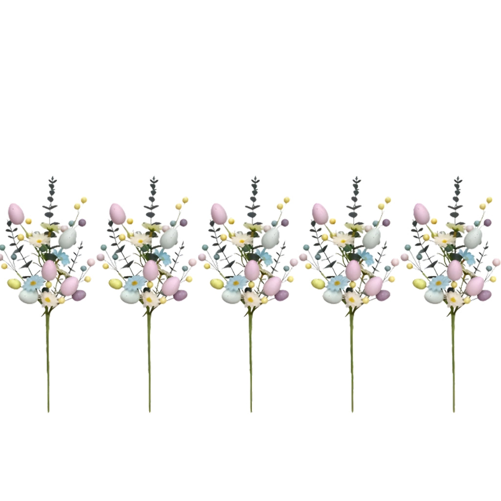 Artificial Flowers Easter floral stems for home decor vase display