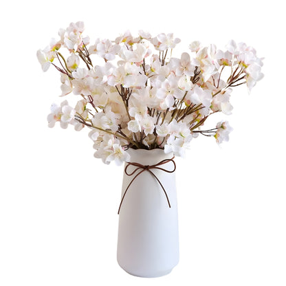Cherry Blossom Artificial Flowers for home decor pink silk stems