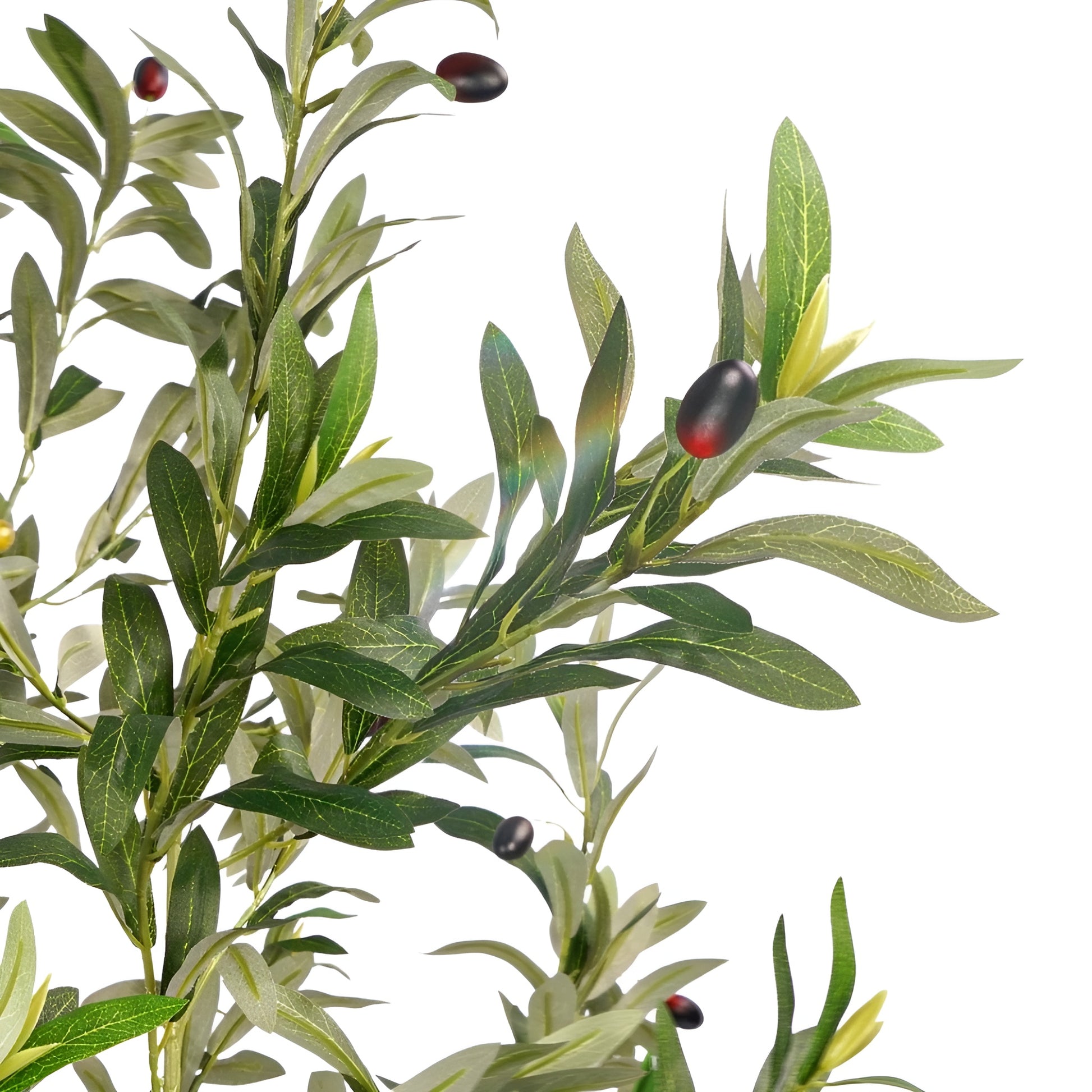artificial olive tree in white planter for modern home decor
tall artificial trees with realistic green leaves in indoor living room
faux olive plant standing in decorative pot near hallway wall
lifelike artificial tree for office and living room decoration
indoor artificial olive tree with natural branch design and planter