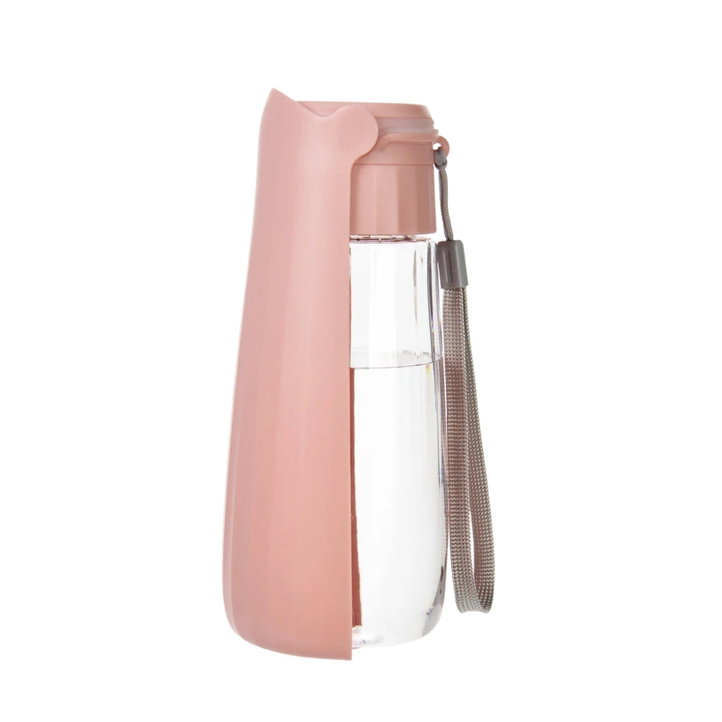 Portable dog water bottle with foldable drinking bowl and carrying strap
Travel dog water bottle shown in green, pink, and gray colors
Dog water bottle bowl combo with removable bottle and built in drinking tray
Portable dog water bottle for walking, hiking, and outdoor pet travel
Dog walking water bottle with foldable bowl design for small and large dogs