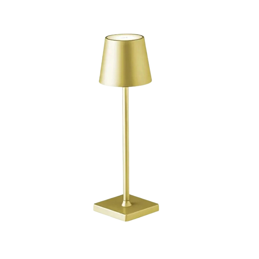 colorful table lamps with slim metal stands and fabric style shades