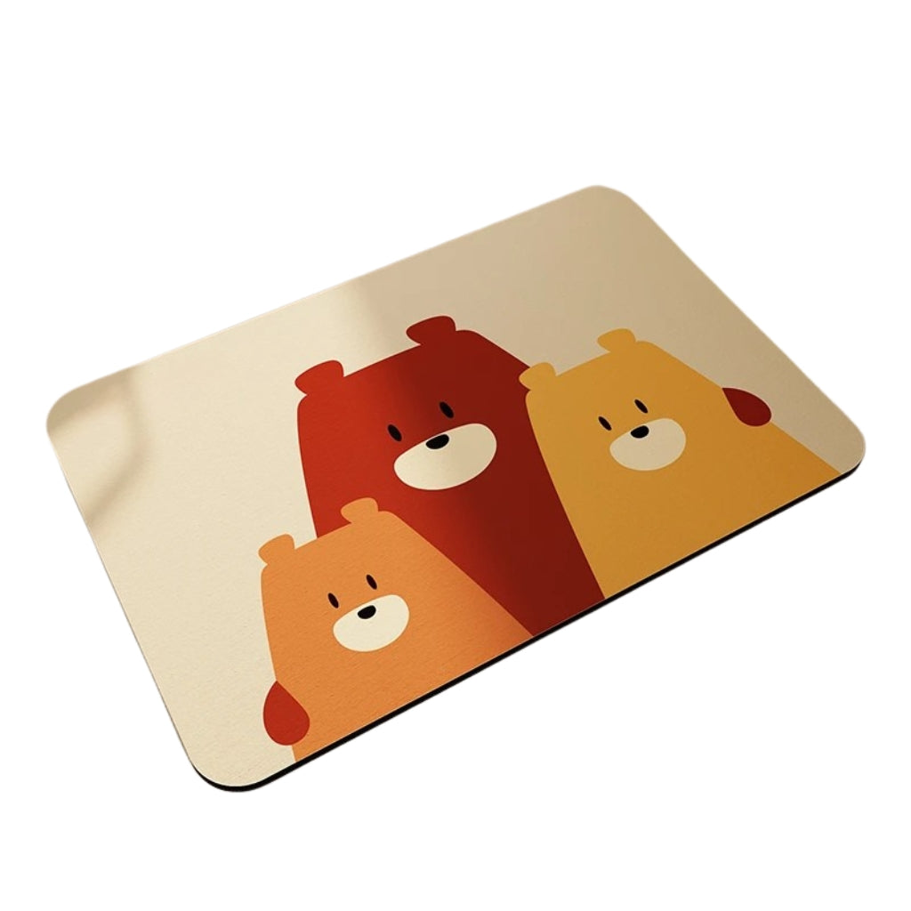 diatomite bathroom mat displayed in a modern bathroom setting