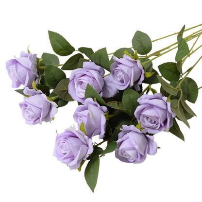 fake flowers velvet rose branch measuring 20 inches tall